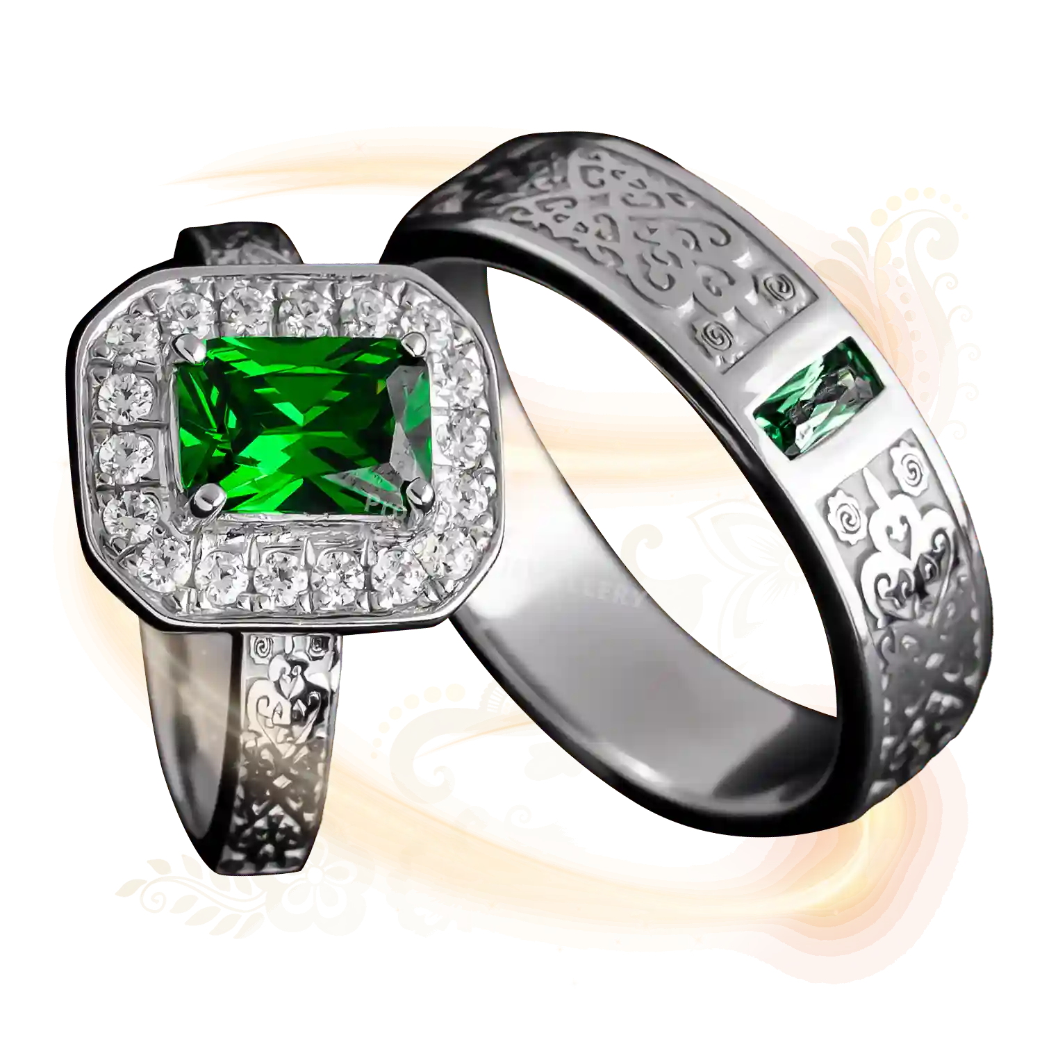 Cincin Nikah Motif Kalimantan