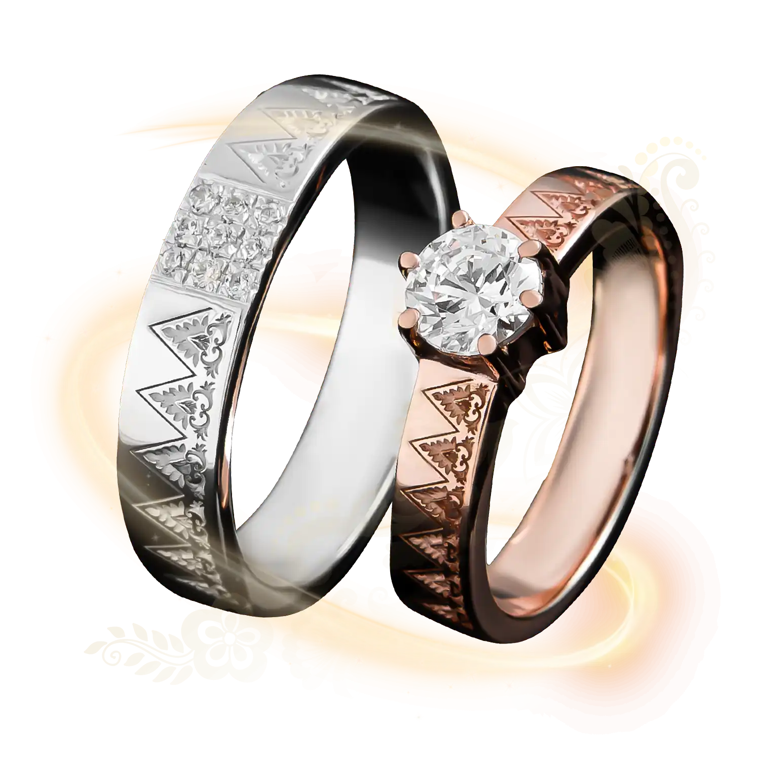 Cincin Nikah Motif Sumatera