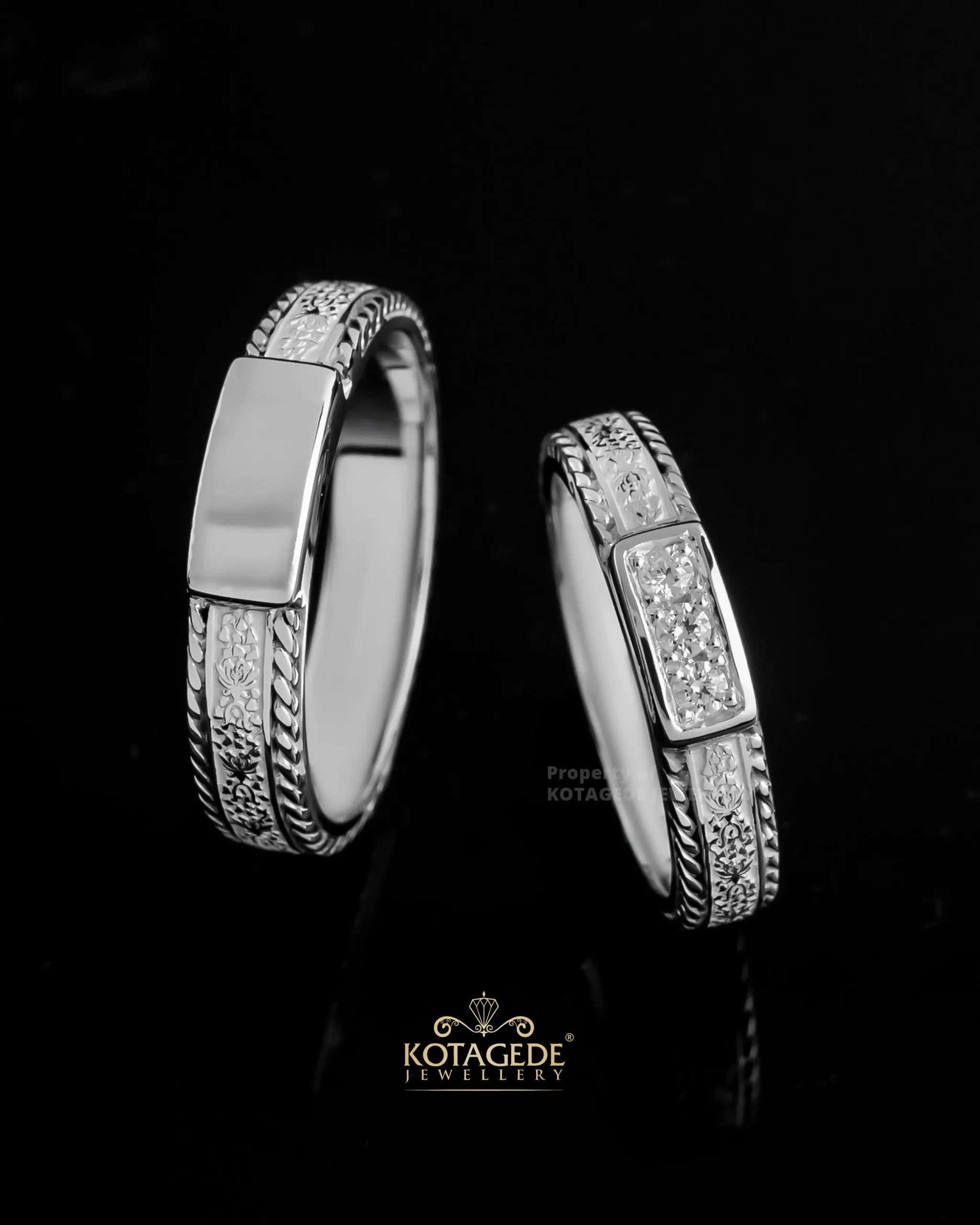 Cincin Nikah Nusantara Series Motif Bali Jagatan Pisang Kotagede Jewellery