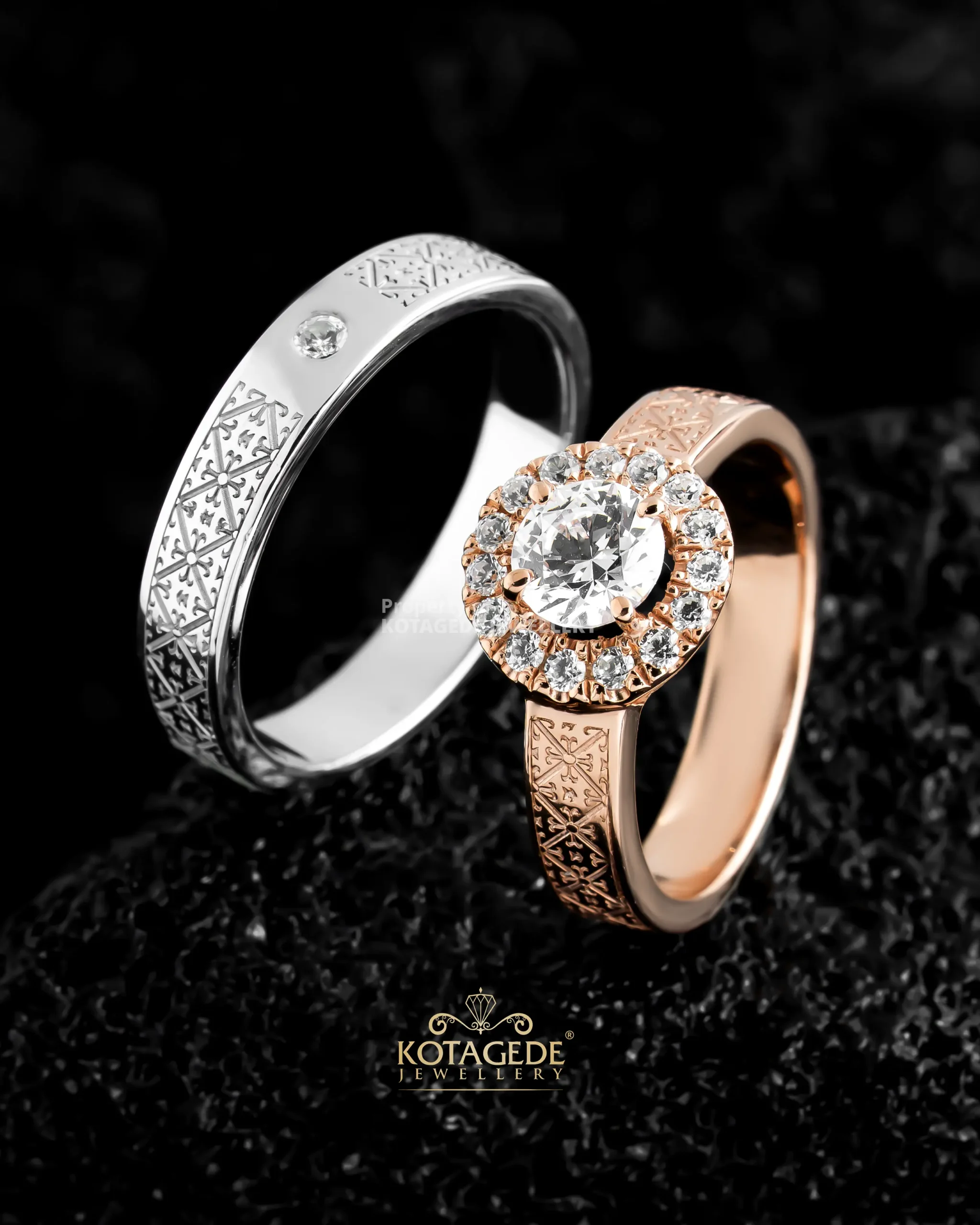 Cincin Nikah Nusantara Series Motif Jawa Batik Sidomukti Kotagede Jewellery