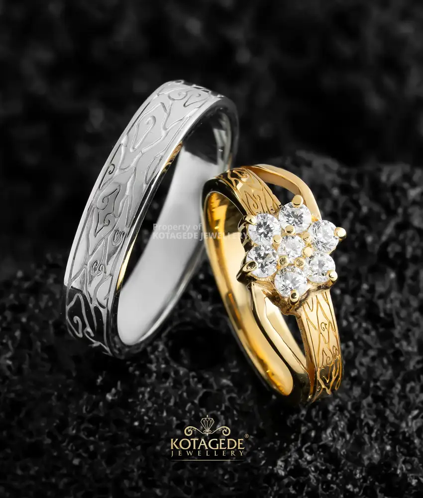 Cincin Nikah Nusantara Series Motif Jawa Batik Megamendung