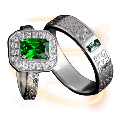 Cincin Nikah Motif Kalimantan