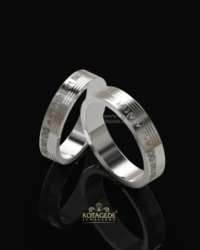 Cincin Nikah Nusantara Series Motif Borneo Tengkawak Ampiek Kotagede Jewellery