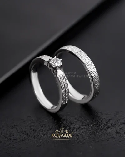 Cincin Nikah Nusantara Series Motif Borneo Tidayu Kotagede Jewellery