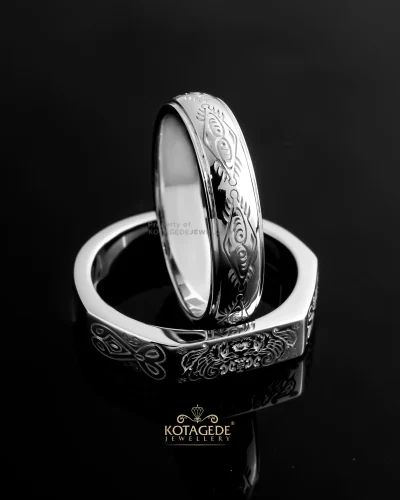 Cincin Nikah Nusantara Series Motif Papua Cenderawasih Kotagede Jewellery