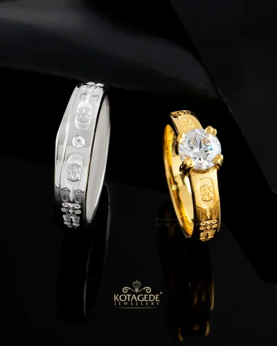 Cincin Nikah Nusantara Series Motif Papua Kamoro Kotagede Jewellery