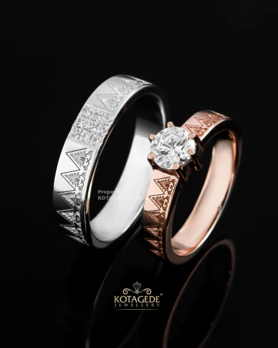 Cincin Nikah Nusantara Series Motif Sumatra Pucuk Rabuang